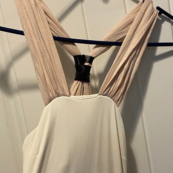 Bebe Dress Cream Toga Long XS - Picture 3 of 8